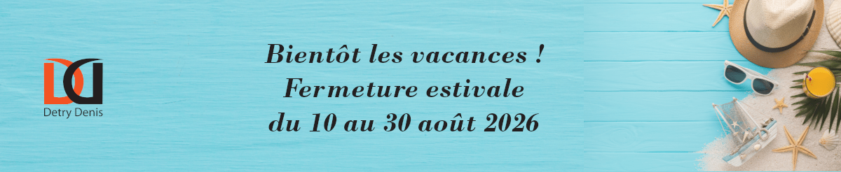 Fermeture estivale été 2026 de l'entreprise de maçonnerie générale DETRY Denis