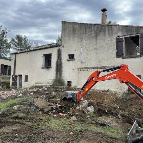 Construction d'une villa entreprise de maçonnerie DETRY Denis.